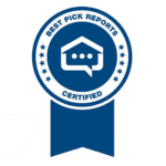 Best Pick Reports Certified blue ribbon logo highlighting Salt Air & Electric’s trusted service recognition